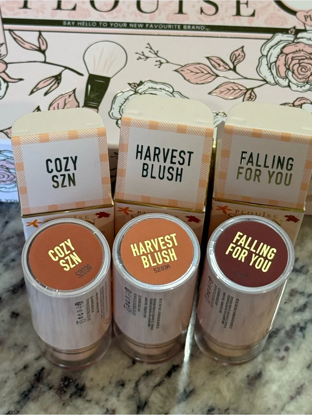 P. Louise Blush Balm Trio - Cozy Szn, Harvest Blush, Falling For You NEW